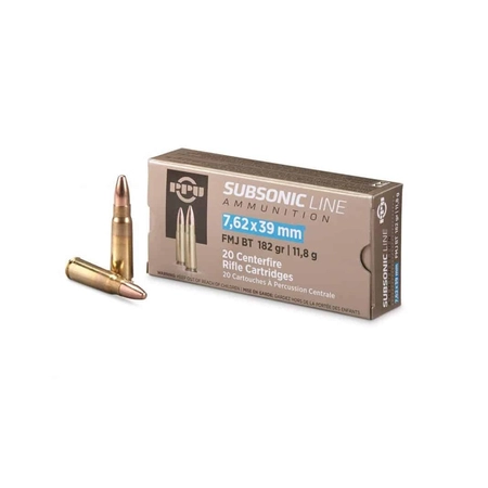 Amunicja PPU kal. 7,62x39 Subsonic FMJ 11,8g/182gr (20szt/opak)